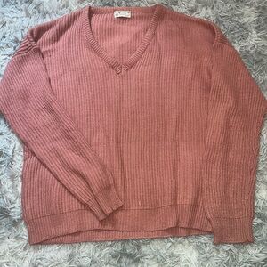 a new day Dusty Pink V-Neck Sweater